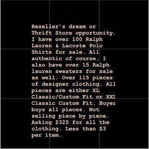 Ralph Lauren & Lacoste Polo’s / Sweaters